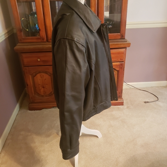 Reeds Lambskin Leather Brown Bomber Jacket Coat 2xxl 2 Extra Large⁸ - Picture 3 of 14